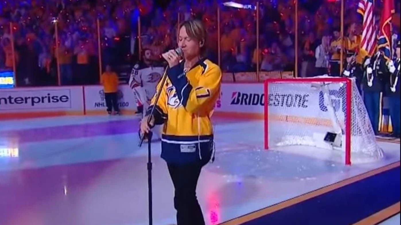 Keith Urban's initial National Anthem performance held the audience in